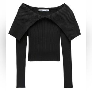 Zara FITTED KNIT TOP